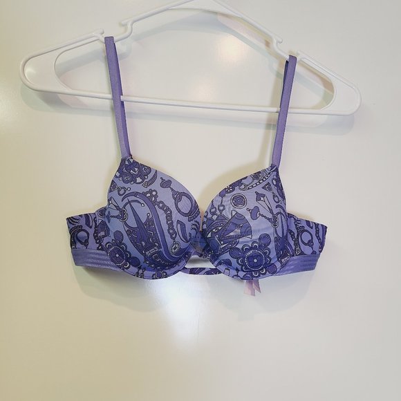 Savage X Fenty Other - Savage X Fenty Purple Diamonds Jewelry Pattern Bra 32A